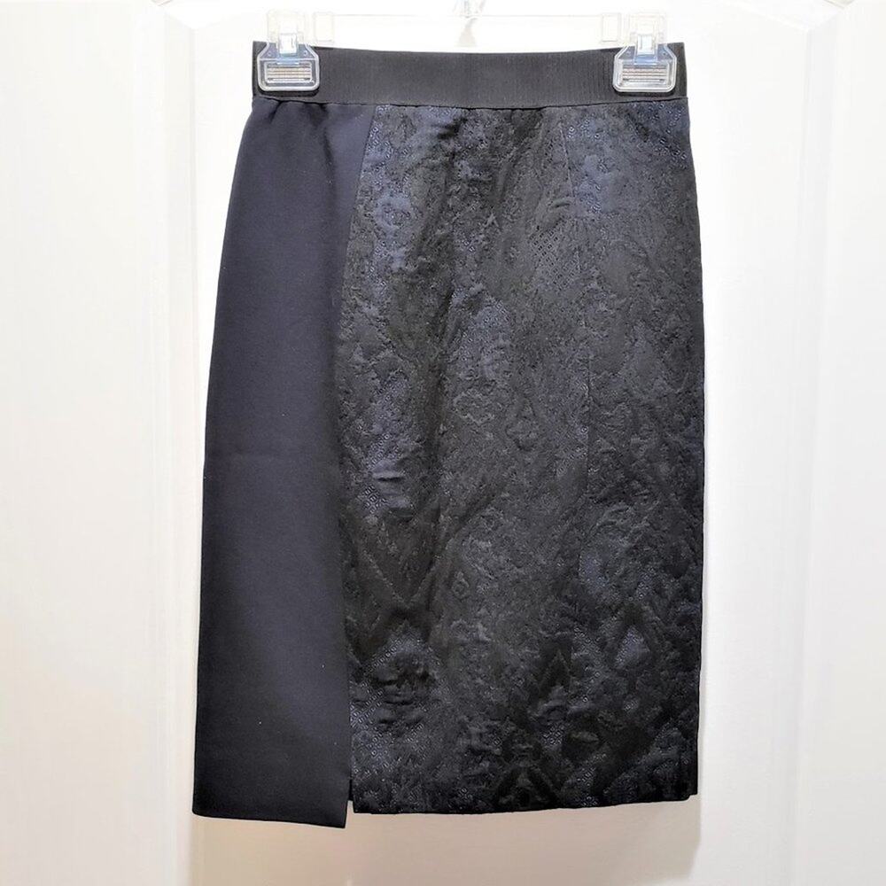 Elie Tahari Side Split Lace Overlay Pencil Skirt 2